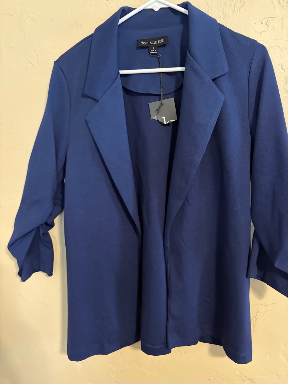 dear scarlott Navy Blue Open-Front Blazer Jacket